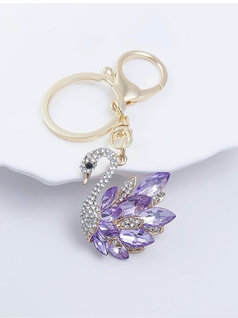 Swan charm Keychain